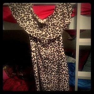Tiger print tight dress